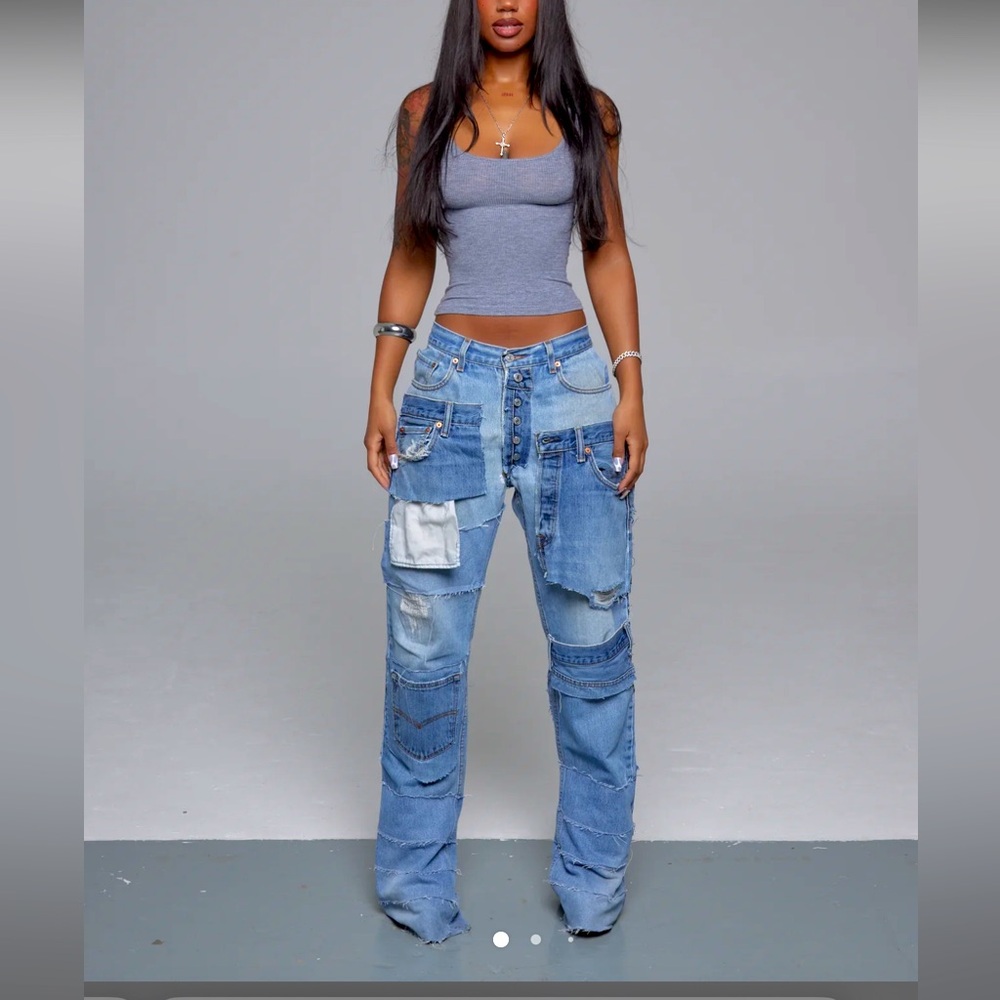 A vintage fit denim work jean